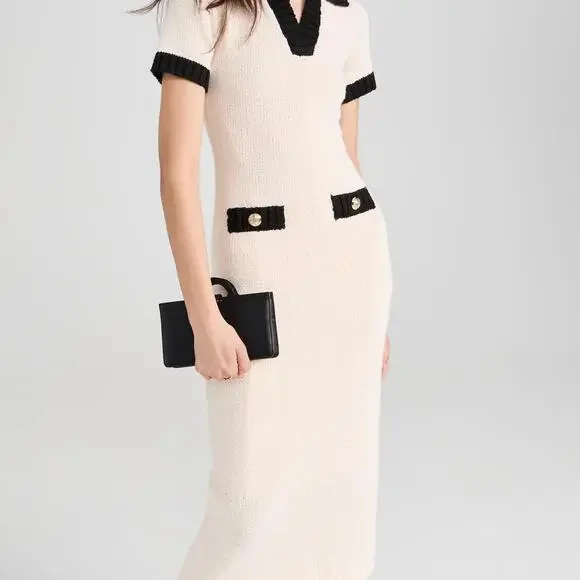 endless rose Crochet Knit Collared Dress - Picture 2 of 5